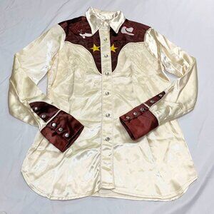 VTG 60s 70s Western Shirt Rodeo Star Cowboy Cowgirl Pearl Snap Buttons Canada